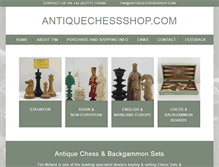 Tablet Screenshot of antiquechessshop.com